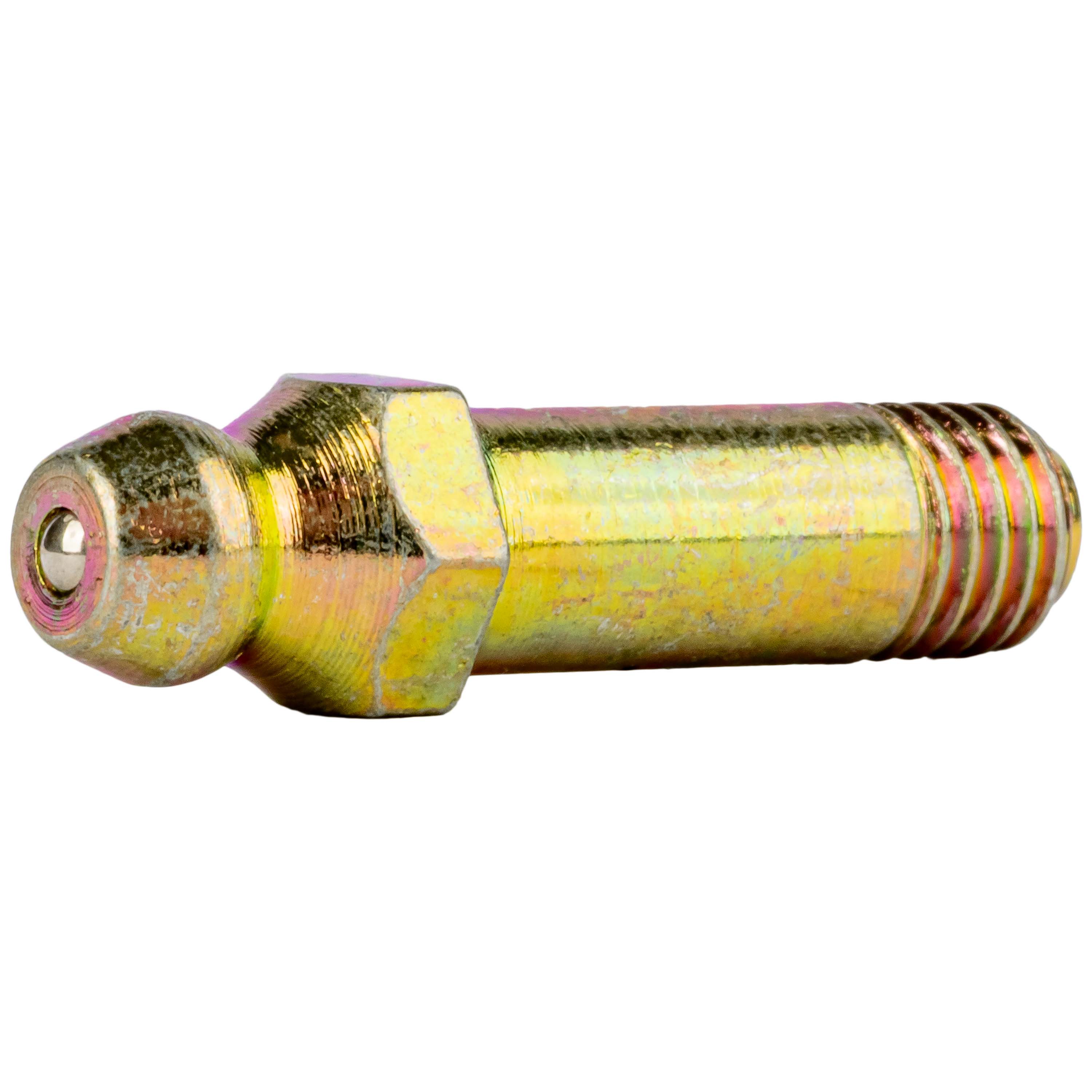 Hydraulic Grease Fittings - 1/4-28 Tapered Thread - Straight - 1-1/8